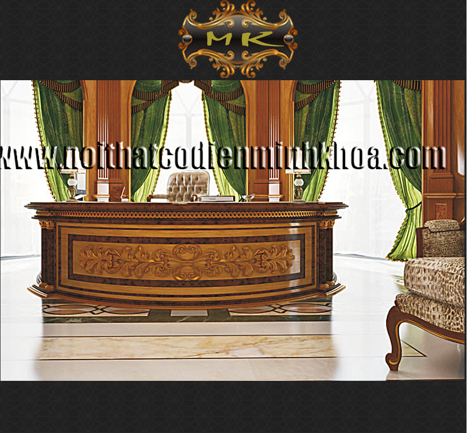 Phòng làm Việc - Bàn Lãnh Đạo Cổ Điển - MS:05 phong-lam-viec-ban-lanh-dao-co-dien-ms05